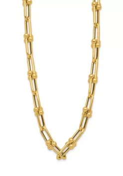 New ⭐ 14K Yellow Gold Polished Fancy Link Necklace by Belk & Co. 🔔 -DealsBelk & Co. Store Belk 22500