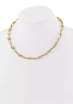 New ⭐ 14K Yellow Gold Polished Fancy Link Necklace by Belk & Co. 🔔 -DealsBelk & Co. Store Belk 22501
