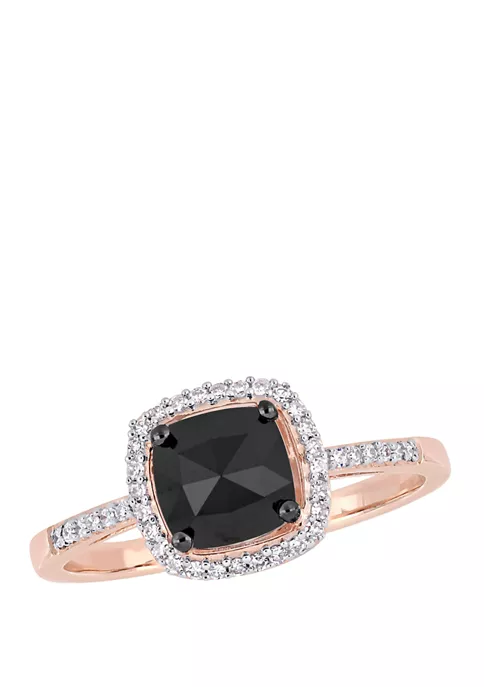 Coupon ๐งจ 1 ct. t.w. Black and White Diamond Halo Engagement Ring in 14K Rose Gold by Belk & Co. ๐ 1 Coupon ๐งจ 1 ct. t.w. Black and White Diamond Halo Engagement Ring in 14K Rose Gold by Belk & Co. ๐
