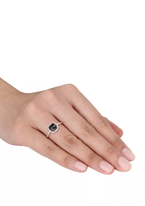 Coupon ๐งจ 1 ct. t.w. Black and White Diamond Halo Engagement Ring in 14K Rose Gold by Belk & Co. ๐ 4 Coupon ๐งจ 1 ct. t.w. Black and White Diamond Halo Engagement Ring in 14K Rose Gold by Belk & Co. ๐ - Image 4