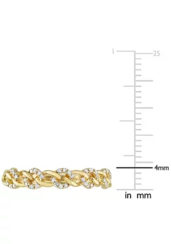 Deals 🛒 1/8 ct. t.w. Diamond Link Ring in 14K Yellow Gold by Belk & Co. 🌟 -DealsBelk & Co. Store Belk 22516