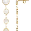 Hot Sale 😍 Mother of Pearl Earrings in 14K Yellow Gold by Belk & Co. ⭐