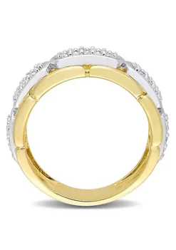 Cheap ❤️ Lab Created Moissanite Station Men's Ring in 2-Tone Sterling Silver with Yellow Gold Plating by Belk & Co. ✨ -DealsBelk & Co. Store Belk 22555