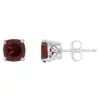 Top 10 🎁 Sterling Silver 6mm Cushion Garnet Stud Earrings by Belk & Co. 👍