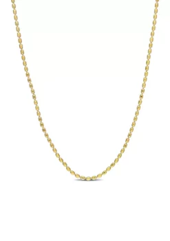 Best Pirce ❤️ 18k Yellow Gold Plated Sterling Silver Oval Ball Chain Necklace by Belk & Co. 🌟 -DealsBelk & Co. Store Belk 22642