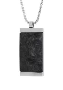 Deals 🎉 Stainless Forged Carbon 🐕 Dog Tag Pendant Necklace with 24 Inch Box Chain by Belk & Co. 🎁 -DealsBelk & Co. Store Belk 22646