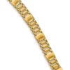 Promo 🌟 Mens 14k Yellow Gold Satin and Polished Link Bracelet by Belk & Co. 🛒