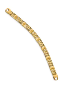 Promo 🌟 Mens 14k Yellow Gold Satin and Polished Link Bracelet by Belk & Co. 🛒 -DealsBelk & Co. Store Belk 22660
