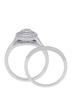Hot Sale 👏 2/5 ct. t.w. Diamond Halo Bridal Set by Belk & Co. ⭐ -DealsBelk & Co. Store Belk 22666