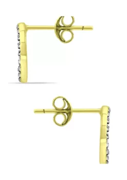 Buy 😀 1/5 ct. t.w. Diamond Circle Stud Earrings, 18kt Gold over Sterling Silver by Belk & Co. 🔥 -DealsBelk & Co. Store Belk 22684
