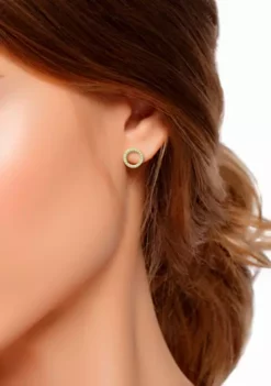 Buy 😀 1/5 ct. t.w. Diamond Circle Stud Earrings, 18kt Gold over Sterling Silver by Belk & Co. 🔥 -DealsBelk & Co. Store Belk 22685