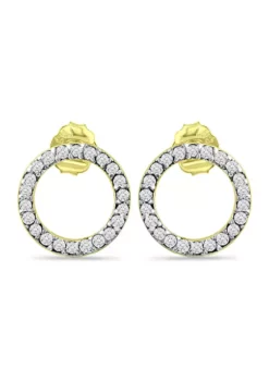 Buy 😀 1/5 ct. t.w. Diamond Circle Stud Earrings, 18kt Gold over Sterling Silver by Belk & Co. 🔥 -DealsBelk & Co. Store Belk 22686