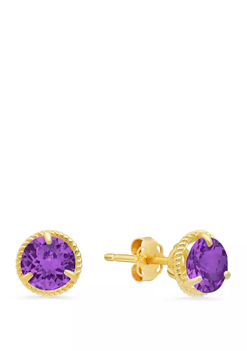 Flash Sale 👏 1.6 ct. t.w. Amethyst Stud Earrings by Belk & Co. 🔔 2 Flash Sale 👏 1.6 ct. t.w. Amethyst Stud Earrings by Belk & Co. 🔔 - Image 2