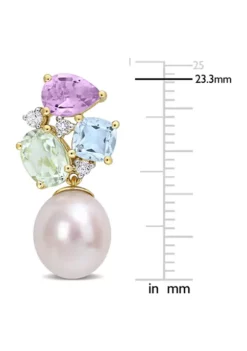 Discount โ๏ธ 9-9.5mm Freshwater Cultured Pearl and 4 3/4 CT TGW Multi-Color Gemstone Drop Earrings in Yellow Plated Sterling Silver by Belk & Co. ๐ 7 Discount โ๏ธ 9-9.5mm Freshwater Cultured Pearl and 4 3/4 CT TGW Multi-Color Gemstone Drop Earrings in Yellow Plated Sterling Silver by Belk & Co. ๐ -DealsBelk & Co. Store Belk 22700