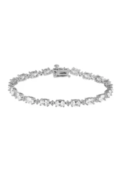 Outlet 🔥 Lab Created White Sapphire Bracelet in Sterling Silver by Belk & Co. 😍