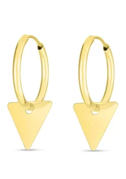 New 🛒 14KY TRIANGLE DROP EARRING by Belk & Co. ⭐ -DealsBelk & Co. Store Belk 22718