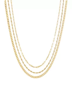 Outlet 🤩 Triple Layered Necklace in Sterling Silver by Belk & Co. 😀 -DealsBelk & Co. Store Belk 22722