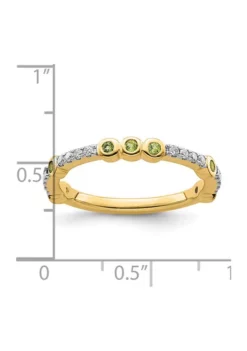 Brand new ๐ 1/8 ct. t.w. Peridot and 1/10 ct. t.w. Diamond Stackable Expressions Ring in 14K Gold by Belk & Co. ๐ 8 Brand new ๐ 1/8 ct. t.w. Peridot and 1/10 ct. t.w. Diamond Stackable Expressions Ring in 14K Gold by Belk & Co. ๐ -DealsBelk & Co. Store Belk 22740