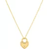 Best deal 👍 Heart Lock Necklace In 10k Yellow Gold by Belk & Co. 💯
