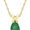 Brand new 🥰 14K Gold 7x5 Pear Shape Emerald Pendant by Belk & Co. ⭐