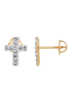 Cheapest ⭐ Kids White Crystal Earrings in 14k Yellow Gold by Belk & Co. ⌛ 6 Cheapest ⭐ Kids White Crystal Earrings in 14k Yellow Gold by Belk & Co. ⌛ -DealsBelk & Co. Store Belk 2277