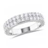 Best Sale ✨ 1.88 ct. t.w. Lab Created White Sapphire Double Row Ring in Sterling Silver by Belk & Co. 😉