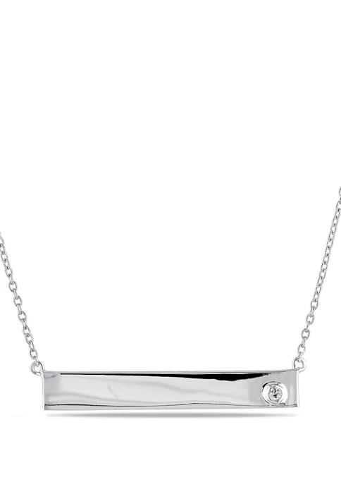 Best deal ✨ White Sapphire Linear Necklace in Sterling Silver by Belk & Co. ✔️ 6 Best deal ✨ White Sapphire Linear Necklace in Sterling Silver by Belk & Co. ✔️ - Image 6