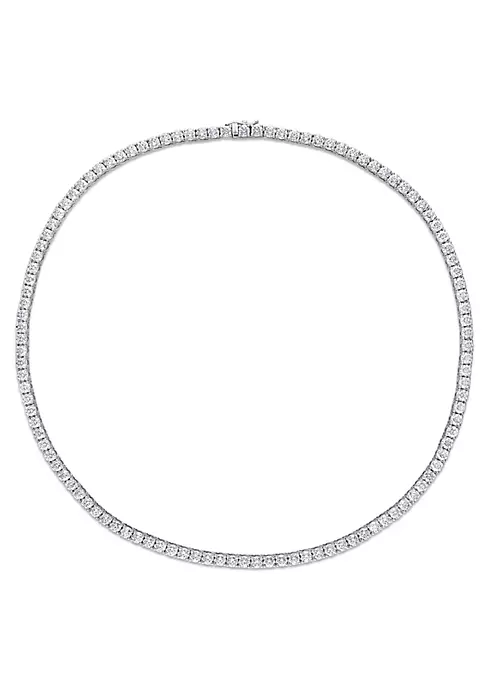 Best Pirce ๐ฅ Lab Created 16.95 ct. t.g.w. Created Moissanite Tennis Necklace in 18K White Gold by Belk & Co. ๐ 5 Best Pirce ๐ฅ Lab Created 16.95 ct. t.g.w. Created Moissanite Tennis Necklace in 18K White Gold by Belk & Co. ๐ - Image 5