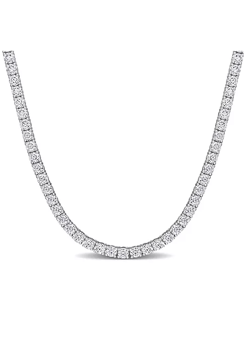 Best Pirce ๐ฅ Lab Created 16.95 ct. t.g.w. Created Moissanite Tennis Necklace in 18K White Gold by Belk & Co. ๐ 6 Best Pirce ๐ฅ Lab Created 16.95 ct. t.g.w. Created Moissanite Tennis Necklace in 18K White Gold by Belk & Co. ๐ - Image 6