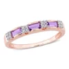 Promo 😀 Amethyst and Diamond Accent Eternity Ring in 10k Rose Gold by Belk & Co. 🧨