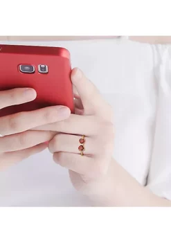 Buy ⭐ Garnet and Diamond Accent Bow Ring in 10k Yellow Gold by Belk & Co. 🎉 -DealsBelk & Co. Store Belk 22832