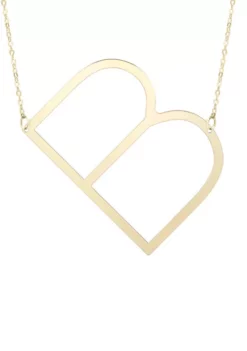 Best Pirce 💯 14 Karat Yellow Gold Initial-B Necklace by Belk & Co. 😀