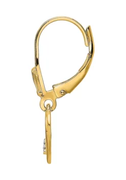 Best deal ✨ 14K Yellow Gold and White Rhodium Diamond-Cut Heart Lever Back Earrings by Belk & Co. ⭐ -DealsBelk & Co. Store Belk 22853