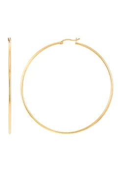 Cheap 🔥 Round Tube Hoop Earrings in Gold Over Sterling Silver by Belk & Co. 💯 -DealsBelk & Co. Store Belk 22887