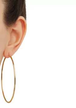Cheap 🔥 Round Tube Hoop Earrings in Gold Over Sterling Silver by Belk & Co. 💯 -DealsBelk & Co. Store Belk 22888