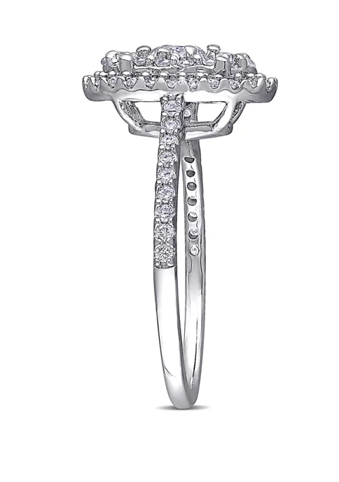 Coupon 🌟 1 ct. t.w. Diamond Composite Oval Shape Halo Engagement Ring in 10k White Gold by Belk & Co. 🔥 2 Coupon 🌟 1 ct. t.w. Diamond Composite Oval Shape Halo Engagement Ring in 10k White Gold by Belk & Co. 🔥 - Image 2