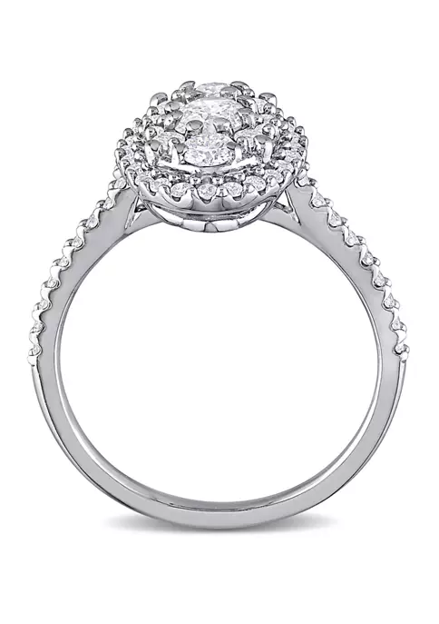Coupon 🌟 1 ct. t.w. Diamond Composite Oval Shape Halo Engagement Ring in 10k White Gold by Belk & Co. 🔥 3 Coupon 🌟 1 ct. t.w. Diamond Composite Oval Shape Halo Engagement Ring in 10k White Gold by Belk & Co. 🔥 - Image 3