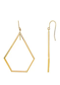 Discount 🌟 Pyramid Earrings in 10K Yellow Gold by Belk & Co. 🧨
