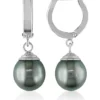 Best deal 😀 14k White Gold Black Tahitian Pearl Earrings by Belk & Co. 😉