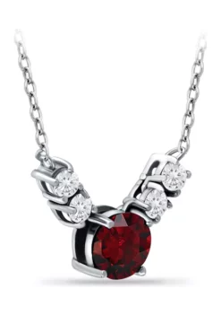 Flash Sale 😉 2 ct. t.w. Garnet & White Topaz Necklace, Sterling Silver by Belk & Co. 😍 7 Flash Sale 😉 2 ct. t.w. Garnet & White Topaz Necklace, Sterling Silver by Belk & Co. 😍 -DealsBelk & Co. Store Belk 2294