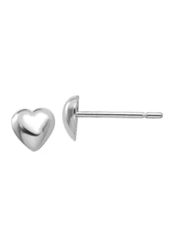 Best Pirce 🔥 Polished Heart Post Earrings in 14K White Gold by Belk & Co. 🎁 -DealsBelk & Co. Store Belk 22956