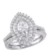 Brand new 🎁 2 Piece 1 ct. t.w. Diamond Marquise Halo Bridal Set in 14k White Gold by Belk & Co. 👏