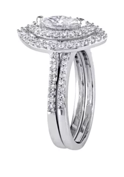 Brand new 🎁 2 Piece 1 ct. t.w. Diamond Marquise Halo Bridal Set in 14k White Gold by Belk & Co. 👏 -DealsBelk & Co. Store Belk 22978