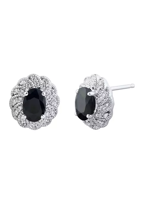 Deals 🌟 1/6 ct. t.w. Diamond and Ruby Earrings in 14K White Gold by Belk & Co. 💯 4 Deals 🌟 1/6 ct. t.w. Diamond and Ruby Earrings in 14K White Gold by Belk & Co. 💯 - Image 4