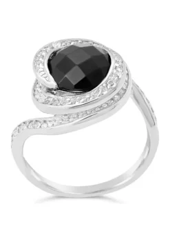 Cheapest 🛒 2 1/2 ct. t.w. Black Onyx and 1 ct. t.w. White Topaz Ring in Sterling Silver by Belk & Co. 🛒 -DealsBelk & Co. Store Belk 23011