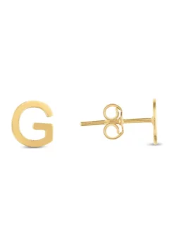 Wholesale 🔔 14KY Yellow Gold Initial-G Post Earring by Belk & Co. 😍 -DealsBelk & Co. Store Belk 23048