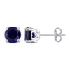 Promo 😍 Lab Created 3.22 ct. t.g.w. Created Blue Sapphire Solitaire Stud Earrings in Sterling Silver by Belk & Co. 🎉