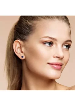 Promo 😍 Lab Created 3.22 ct. t.g.w. Created Blue Sapphire Solitaire Stud Earrings in Sterling Silver by Belk & Co. 🎉 -DealsBelk & Co. Store Belk 23062