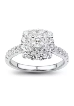 Cheapest ✨ 1.5 ct. t.w. Diamond Engagement Ring in 14K White Gold by Belk & Co. 👏