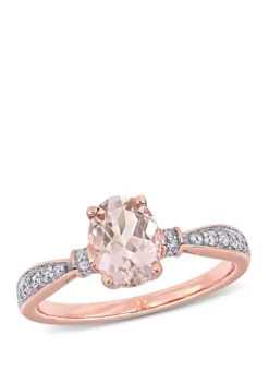 Best Sale 😀 Morganite and Diamond Cocktail Ring by Belk & Co. 🎁 -DealsBelk & Co. Store Belk 23077